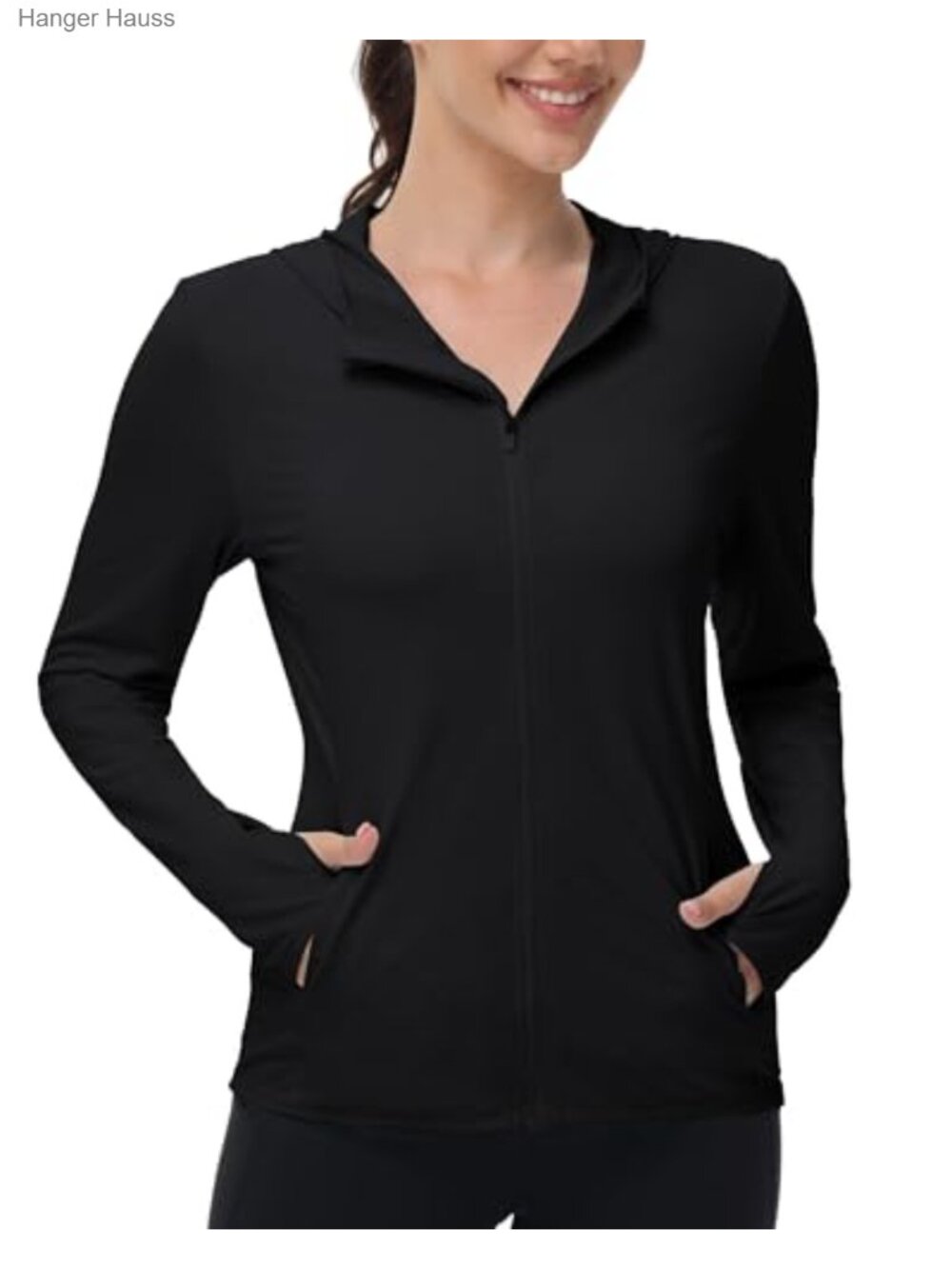 Women's UPF 50+ Long Sleeve Zip Hoodie Rash Guard Sun Protection Jacket